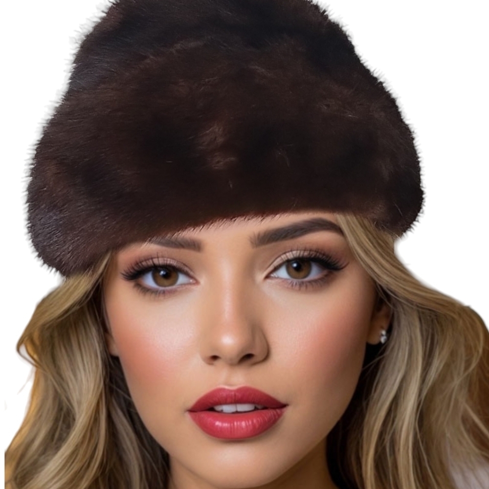 1980s Genuine Mink Fur Luxe Beanie Hat